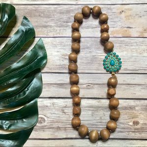 Stella & Dot Charlize Necklace Wood Bead